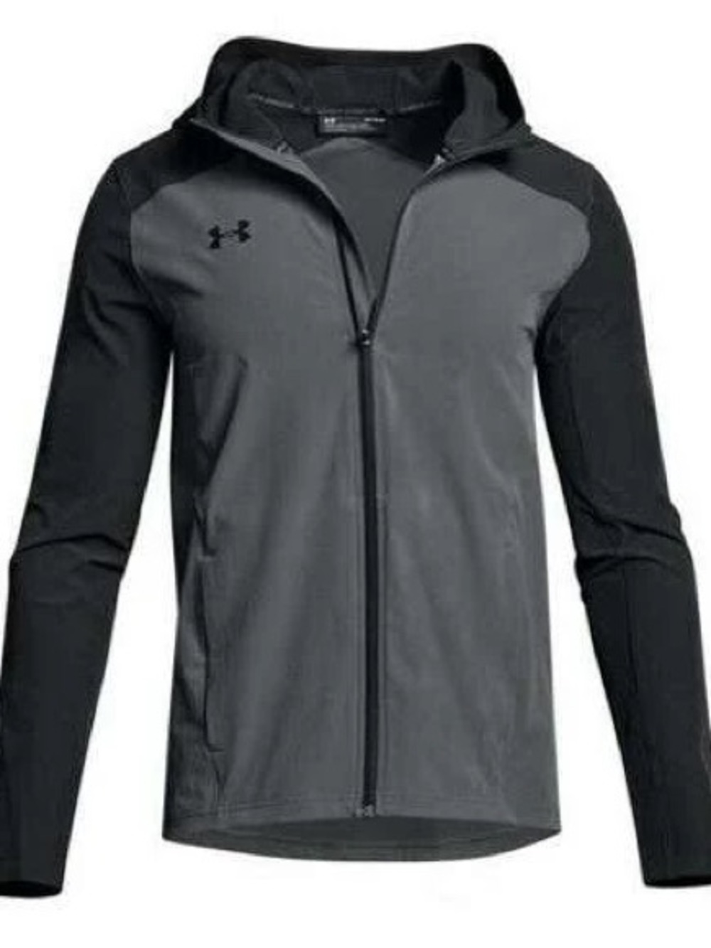 Under Armour Men's Hooded Full-Zip Jacket - Charcoal and Black